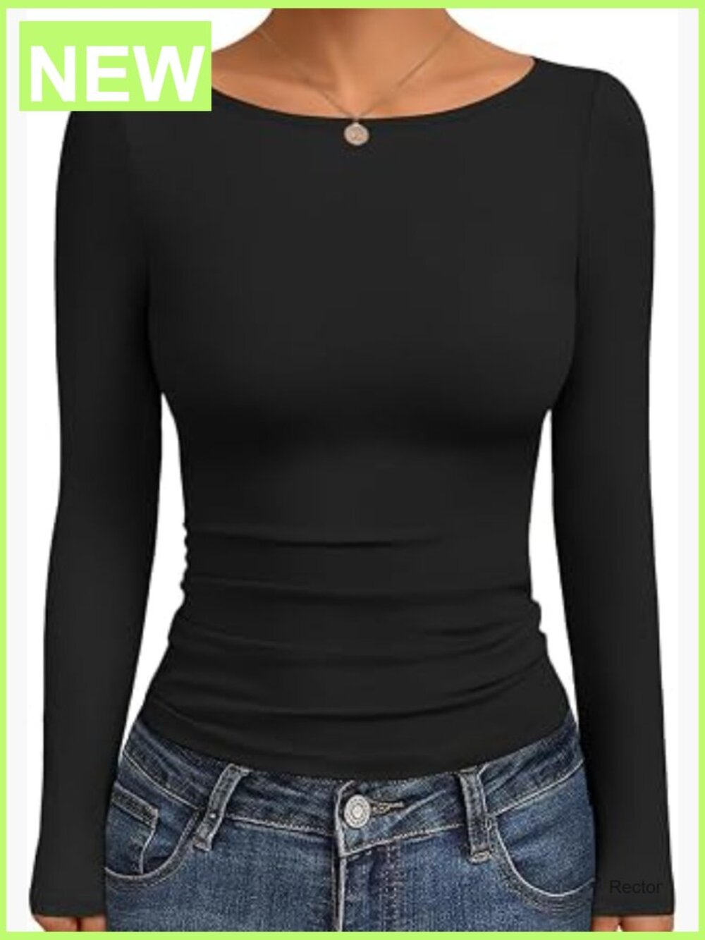 Womens Long Sleeve Boat Neck Top Buttery Soft Ruched Tee Stretchy Slim Fit